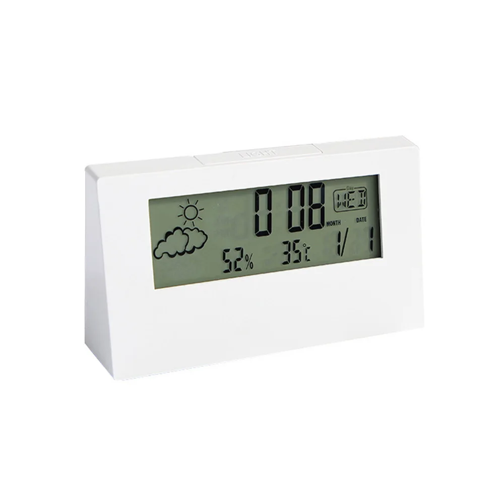 

LED Thermometer Thermo-Hygrometer with Alarm Clock Multifunction Electronic Temperature Humidity Meter Weather Station for Home