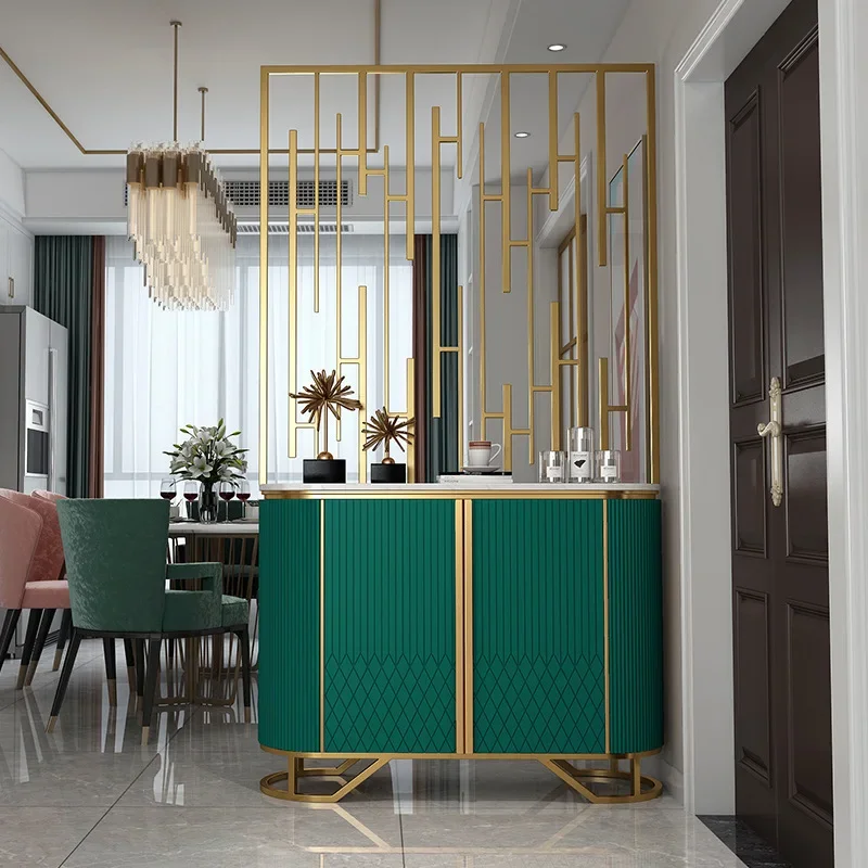 American style light luxury door cabinet, simple modern living room screen partition cabinet, shoe cabinet integration