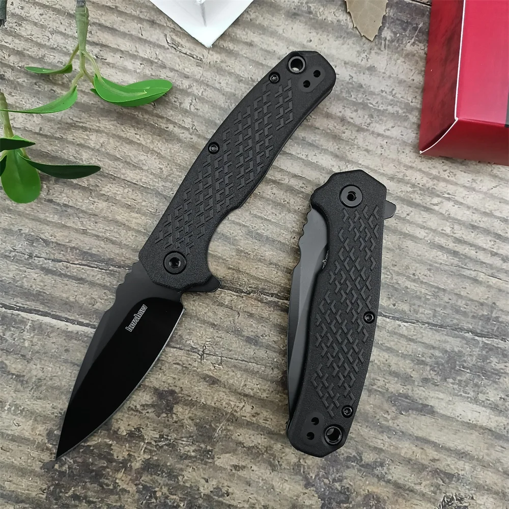 

KS 1407 Black Folding Knife 8Cr13Mov Blade Nylon Fiber Handle Pocket Knife Outdoor EDC Survival Camping Hunting Hiking Tool