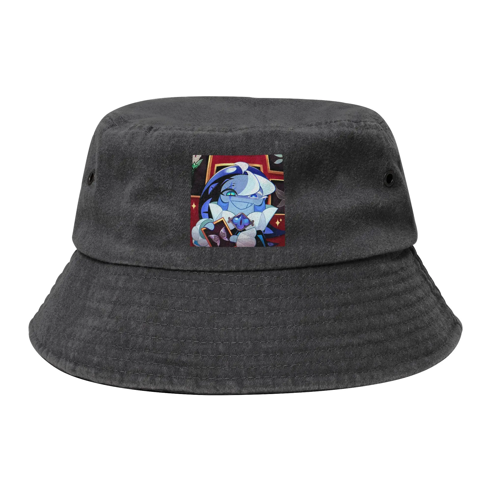 Travel Shadow Milk Cookie Run Kingdom Bucket Hat Women Men Distressed Washed Sun Hat Cute Cartoon Anime Bob Fishing Hats