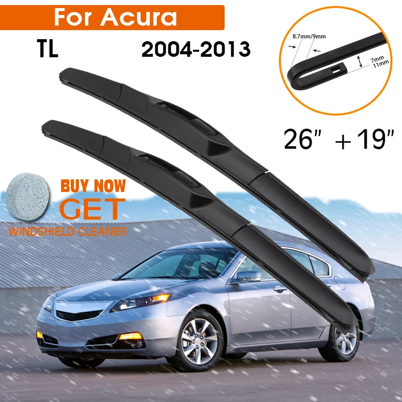 

Car Wiper Blade For Acura TL 2004-2013 Windshield Rubber Silicon Refill Front Window Wiper 26"+19" LHD RHD Auto Accessories