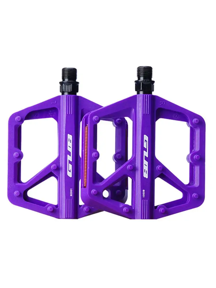 AliExpress NONE Bike Pedals Non-Slip Nylon Bearing Flat Pedals for Mountain Bikes (Purple)