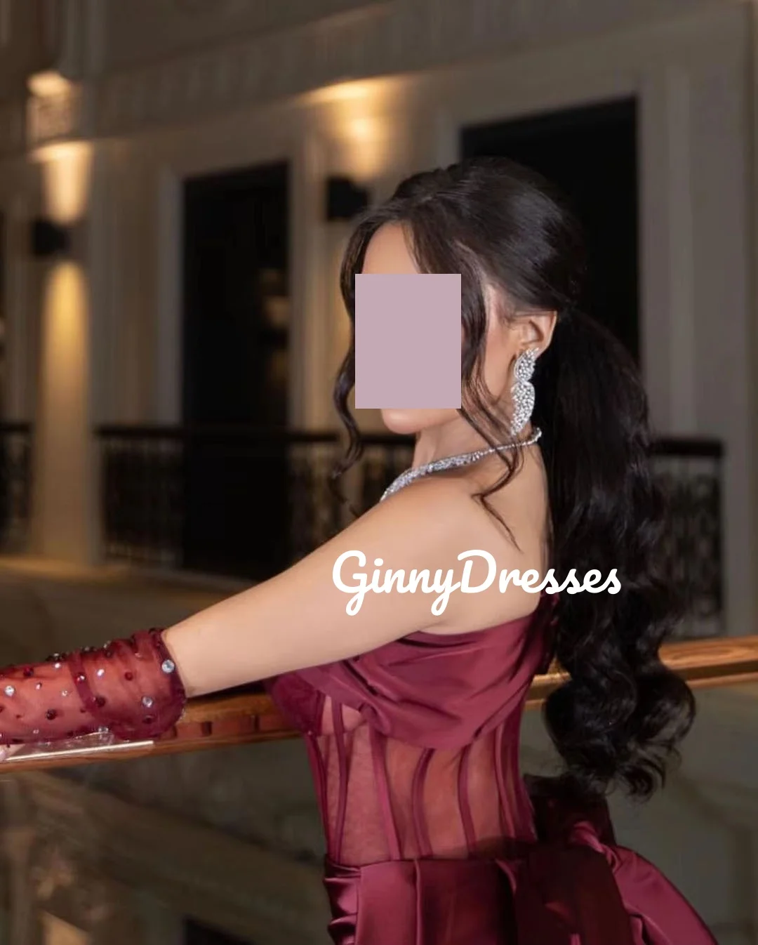 두바이 맞춤형 럭셔리 이브닝 드레스 레드 러플 오프숄더 코트 트레인 웨딩 파티 드레스 긴 소매 드레스