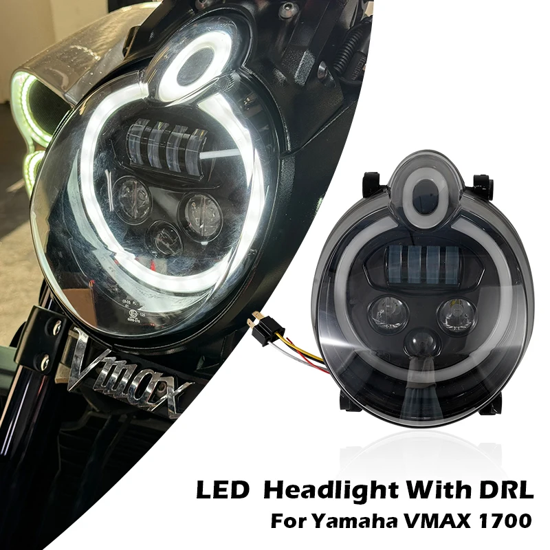 LED Motorcycle Headlight With DRL For Yamaha VMAX 1700