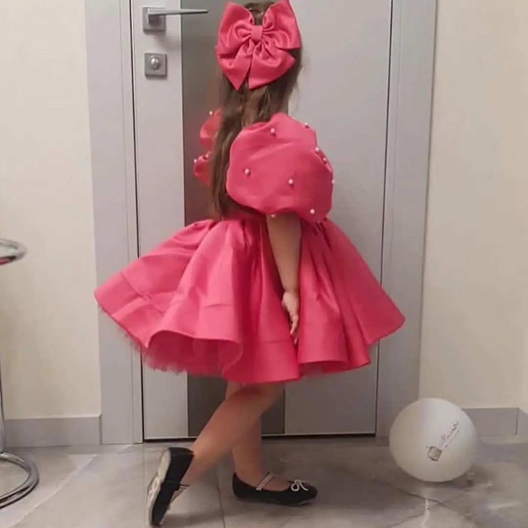 

Puffy Girl Dress Custom Princess Flower Girl Dresses Cute Baby Girl Dress Girl Birthday Party Gown First Communion Dress