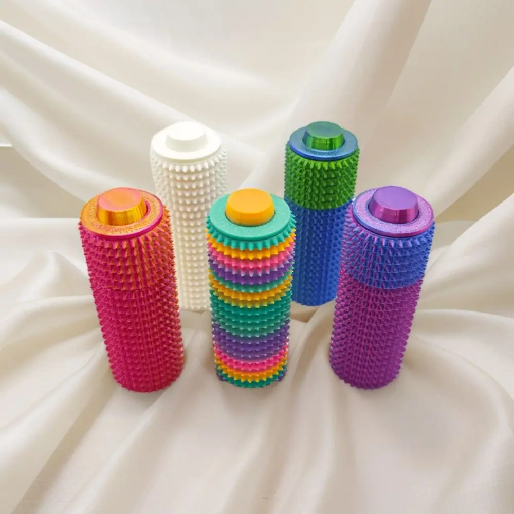 

Portable 3D Printed Spiky Grippie PLA Material Venting Toy Spiky Sensory Toys Rotation Pocket Sized Mini Grippie for Friends