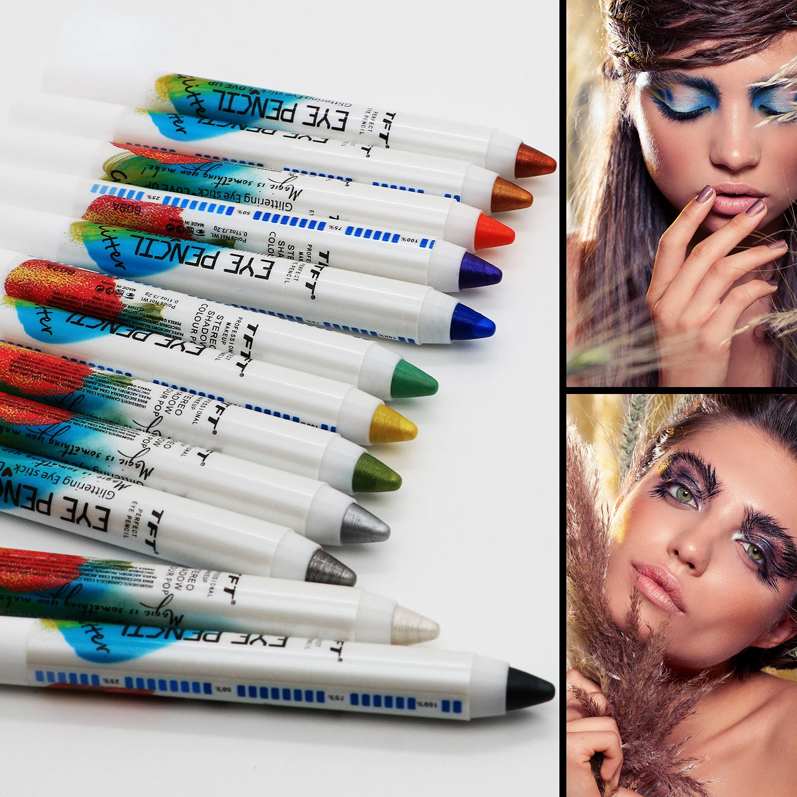 Penna per ombretto luccicante a 24 colori, duratura, impermeabile, non togliere, trucco, penna per eyeliner, evidenziatore, ombretto, matita, labbra, strumento per il trucco