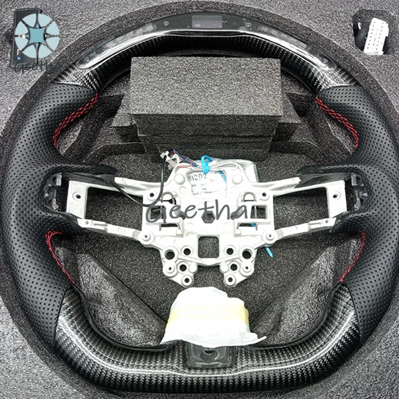 

For Car Accessories Custom LED Carbon Fiber Steering Wheel for 2012 2014 2013 2023 2024 2025 Ford Mustang