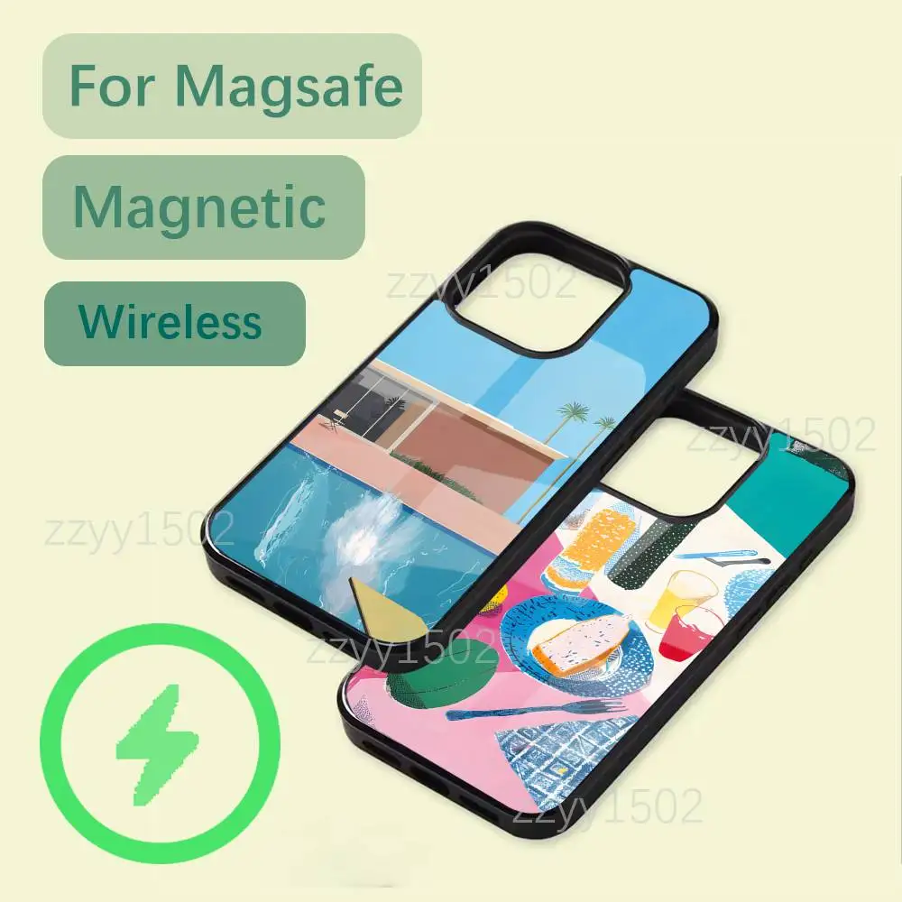 

D-David Hockney Paintings Phone Case For iPhone 17,16,15,14,13,12,11,Pro,Max,Plus,Mini,SE4,E Magsafe Wireless Charging