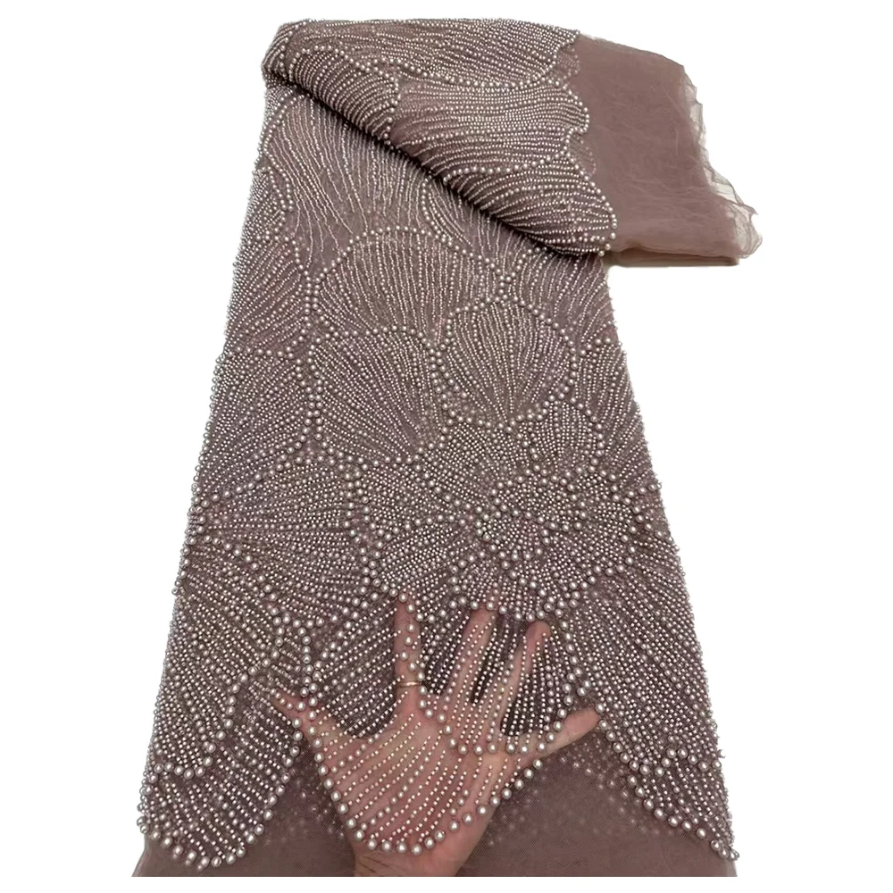 Luxo frisado renda com lantejoulas estilo africano renda bordada de alta qualidade para vestido de casamento feminino 3d flores tecido de renda frisada