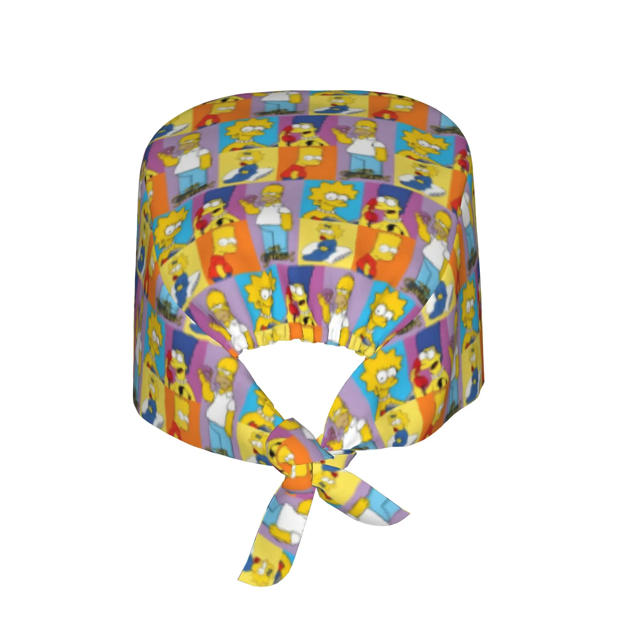 Custom S-Simpsoned Cartoon Working Cap Surgical Hats Men Women Homer Manga Operating Room Cap Operator Hats Lab Works Hat