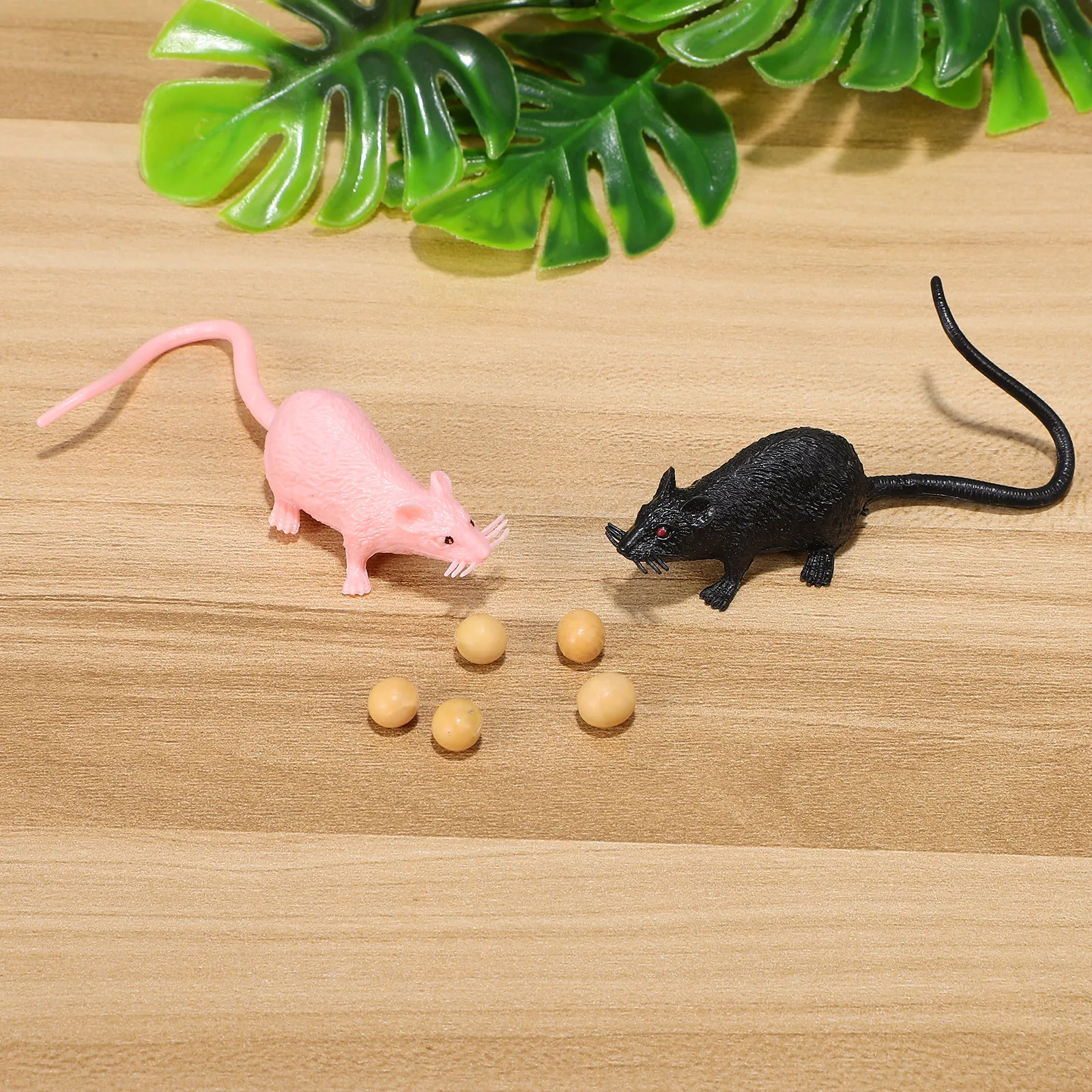 

16 pcs Simulation Mouse Black White 4 Grey 4 Pink Educational Safe Compact Decorative Props Halloween Rats Figurines Plastic Toy