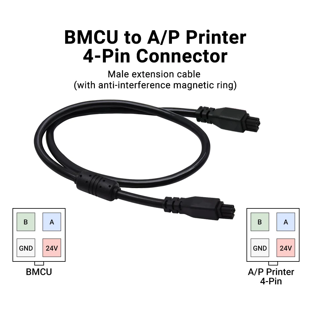 

Bambu lab 4Pin Male to Male 3D Printer Auto Feed BMCU to AP Printer Multi-Colour Module Connection Cable 0.5M/1M For A1 A1mini