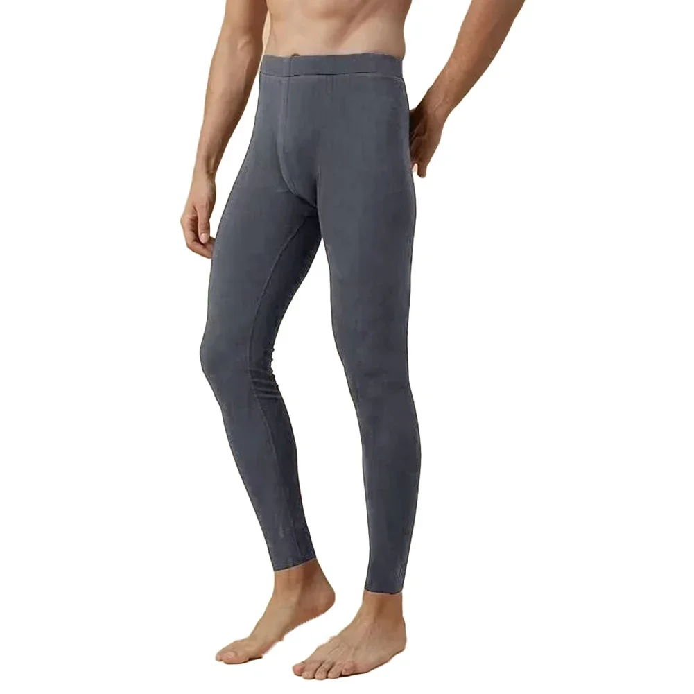 

Pajama Pants High Waist Legging For Winter Pajamas Brand New Elastic High Waist Polyester Skinny Thermal For Men