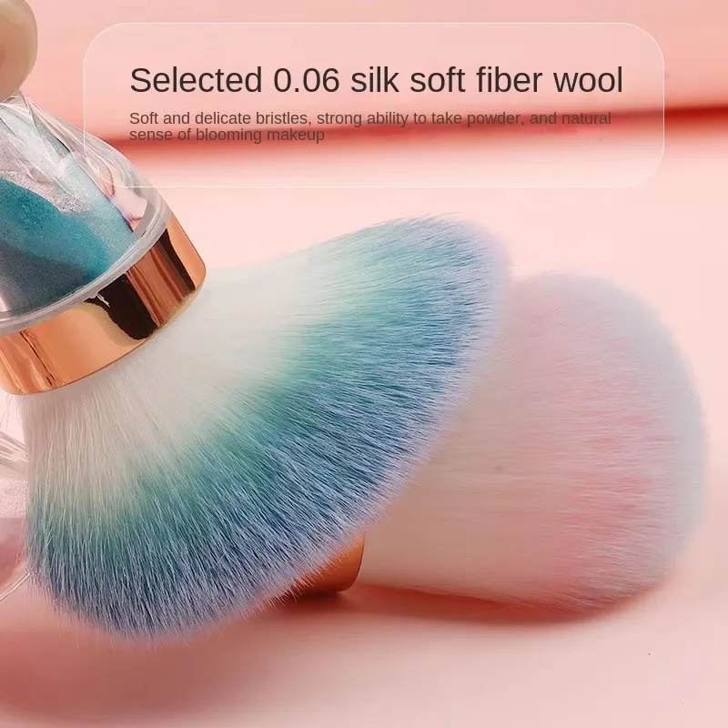 Nail Art Dust Brush For Nails Hourglass Handle Powder Remove Soft Cleaning Nail Brush For Manicure Gel Nail Accessories Tool