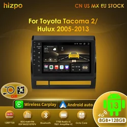 Hizpo Android 13 DSP RDS Carplay 4G WIFI BT GPS Head Unit For Toyota Tacoma 2 HILUX 2005-2015 Car Radio Multimedia Video No DVD