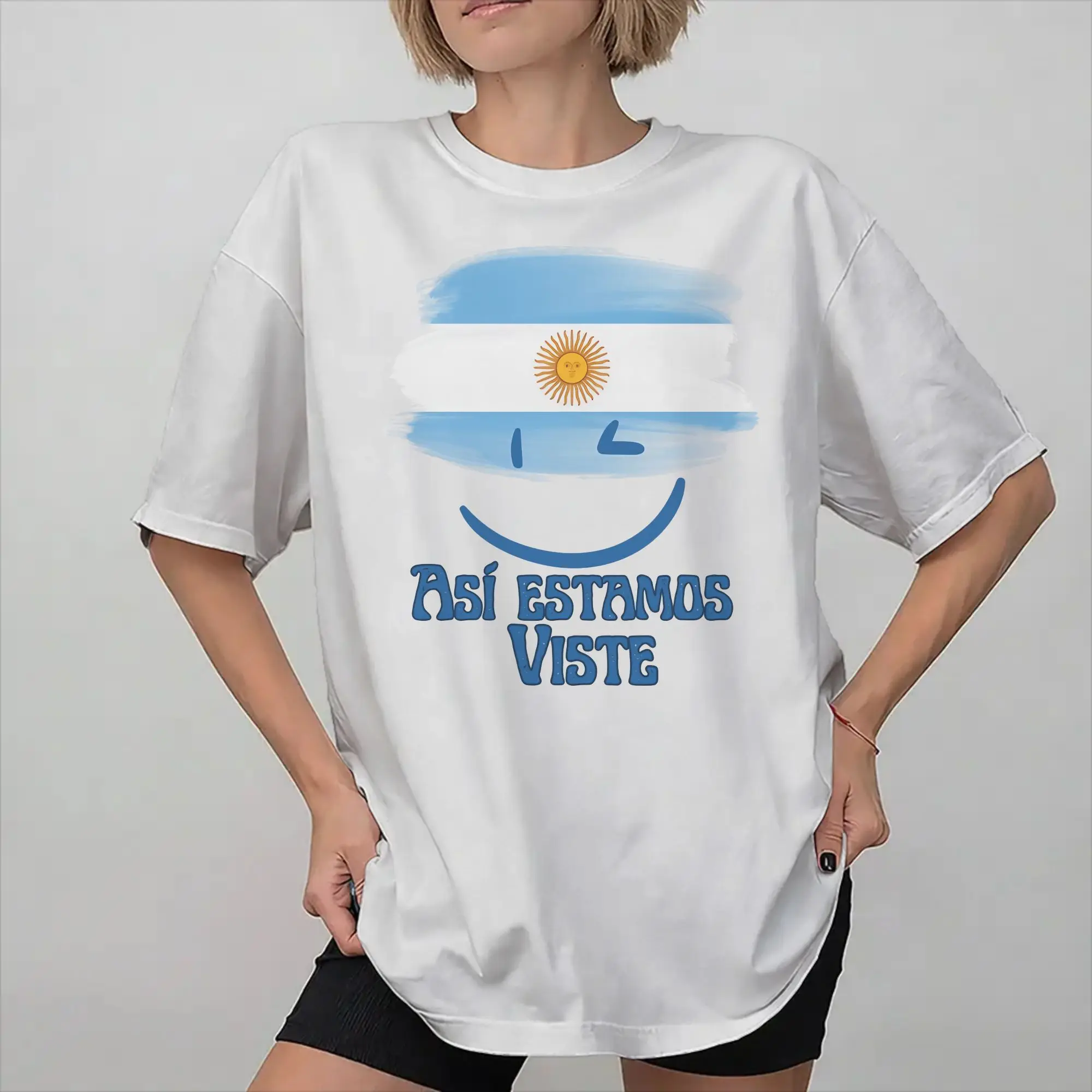 Camiseta de fútbol Las Malvinas Argentina para hombres y mujeres, camisetas con estampado gráfico, ropa de algodón