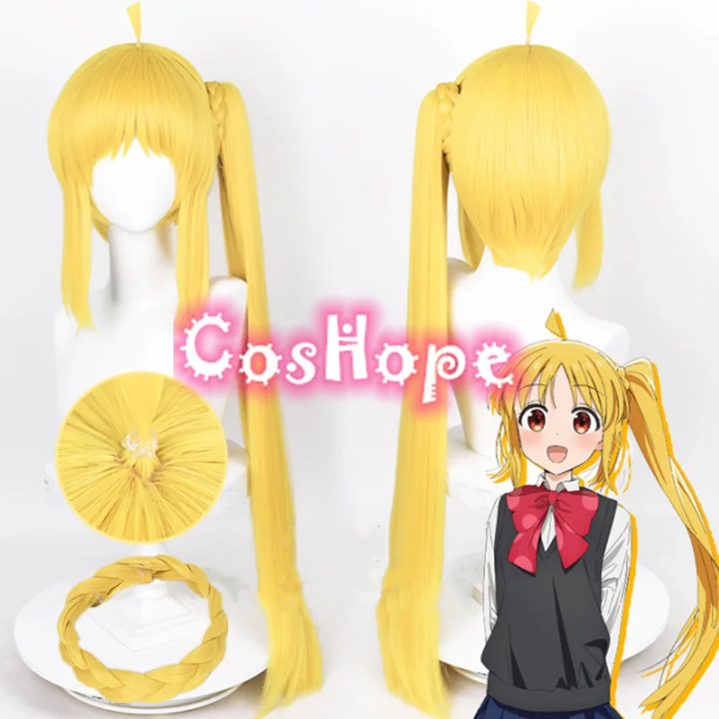 Anime Nijika Ijichi Cosplay Wig 82cm Ponytail Yellow Wig Cosplay Anime Cosplay Wigs Heat Resistant Synthetic Wig