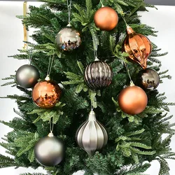 Iron Grey Bronze Christmas Ball Decoration 8/10/12/20cm Christmas Tree Hanging Pendant Balls Garden Indoor Outdoor Home Decor