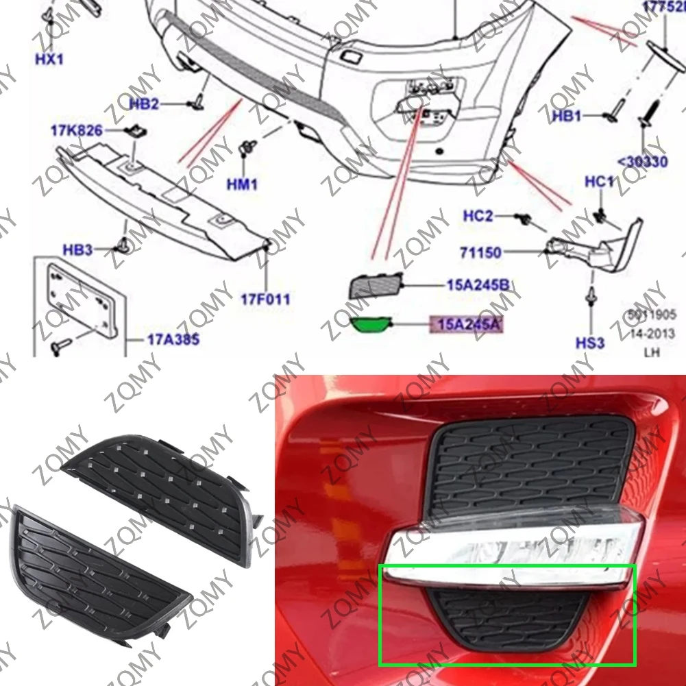 1 szt. Przednia dolna ramka lampy przeciwmgielnej do Land Rover Range Rover Evoque 2012 2013 2014 2015 2016 2017 LR027867 LR027866