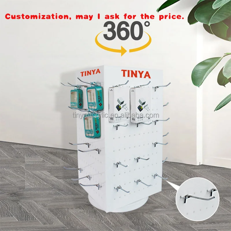 custom.Customized Table Top Rotating Acrylic Display Stand Counter Display Rack Jewelry Gifts Keychain Retail Stores