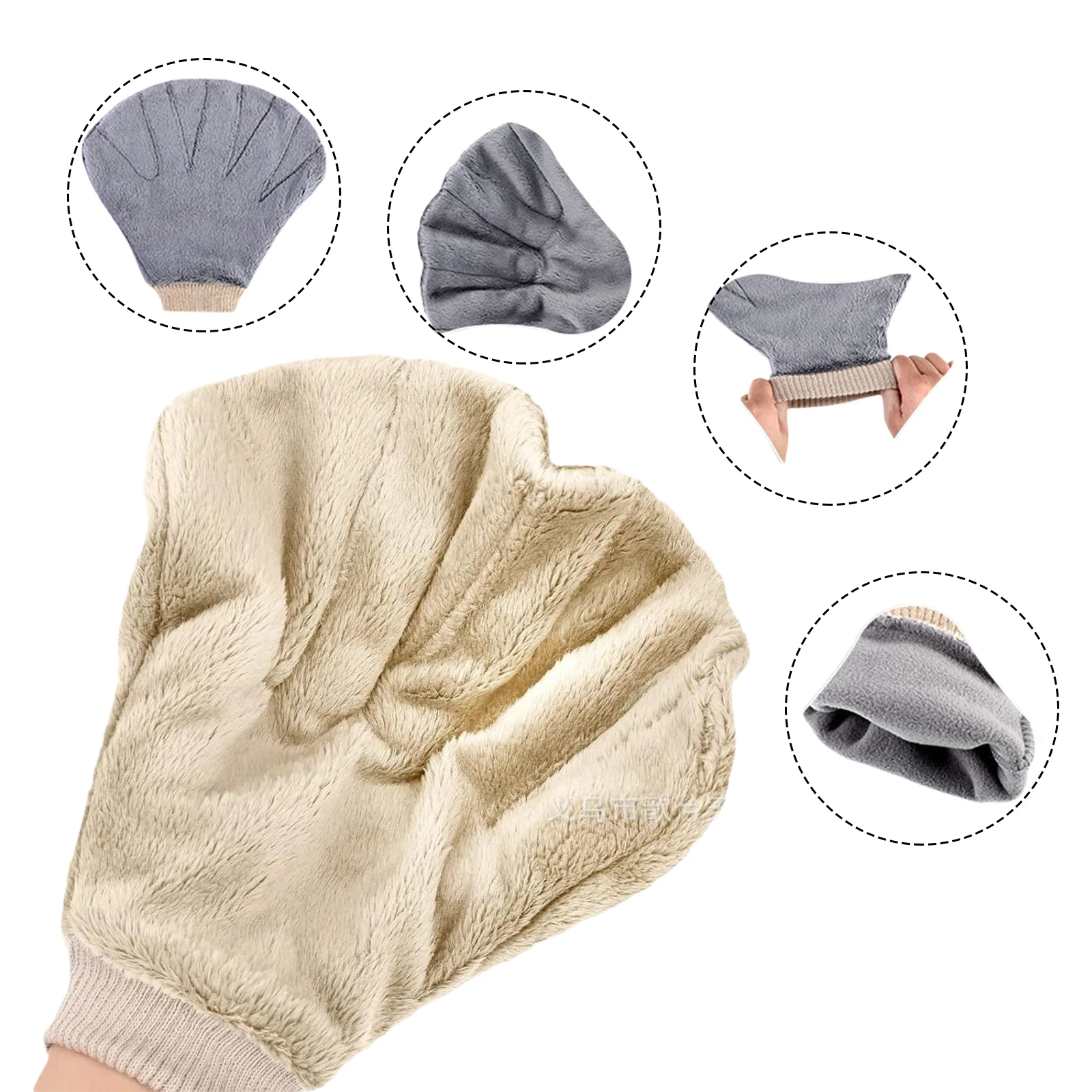Fleece-lined Velvet Gloves Sugar Glider Bonding Mitt Small Pet Bite Proof Glove for Indoor Play Training Nighttime Soothing
