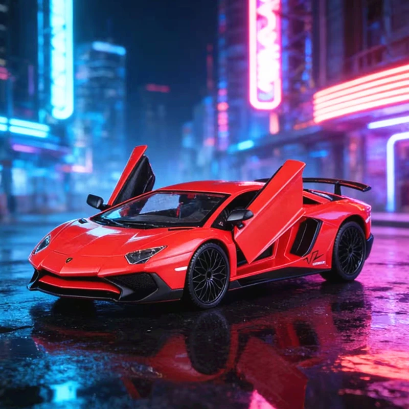 

Bburago 1:24 Aventador LP750-4 SV High quality Alloy Miniature Car Diecast Metal Scale Car Model Collectie Kid Toy Vehicle Gift