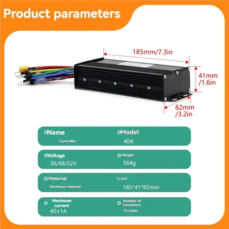 CGDS-Tri-Mode 36 فولت 48 فولت 52 فولت 40A لوحدة تحكم الدراجة الكهربائية مع صندوق وصلات للدراجات الكهربائية تعديل الملحقات #6