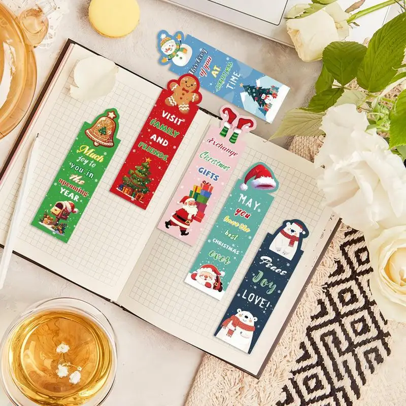 Cute Bookmarks For Kids 30x Christmas Book Marker Cartoon Colourful Scented Bookmark Page Clips Holiday Favor For Students