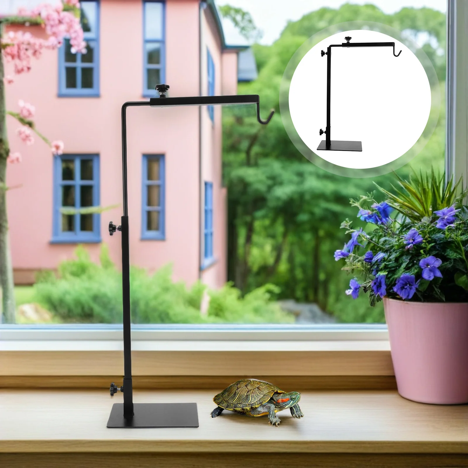 

Reptile Pet Lamp Stand Solid Structure Adjustable Light Rack Portable Professional Metal Lamp Stand Exquisite Reptile Box