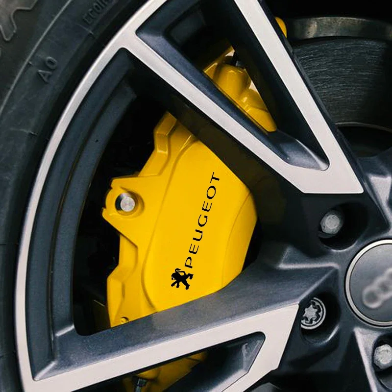 

6pcs Car Caliper Cover Decorative Stickers Decals for Puegeot 307 107 207 407 408 308 206 406 507 508 1008 5008 3008 Decoration
