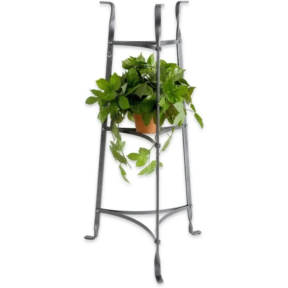 Premier 3-Tier Plant Stand, Pot Rack, Hammered Steel|