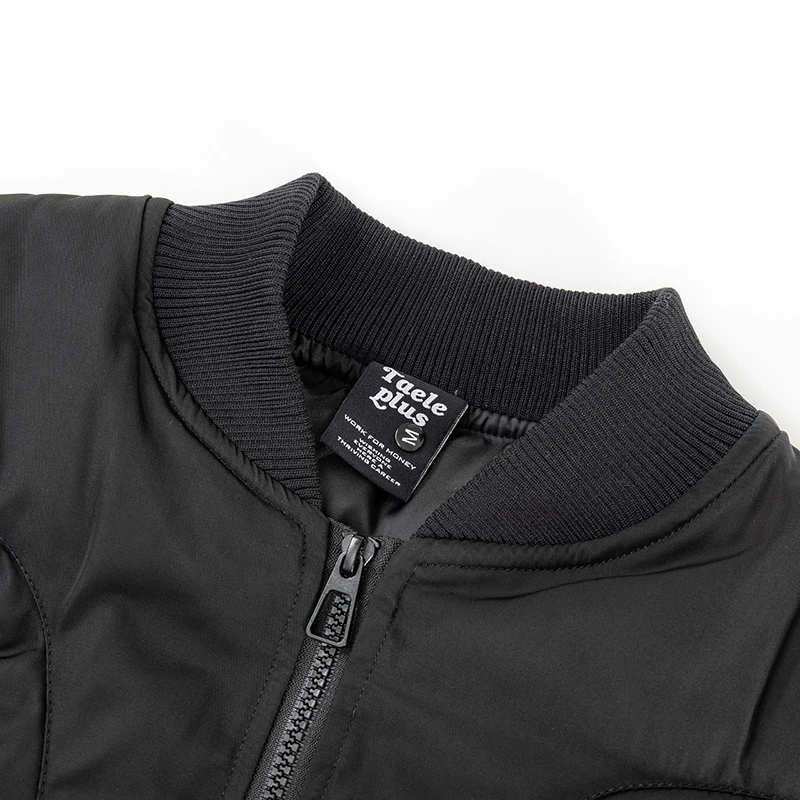 MWJQ ذكر قوس تفكيك تصميم مبطن الوقوف طوق شارع العليا سترة موضة 2024 شتاء جديد بلون معاطف 010007 #5