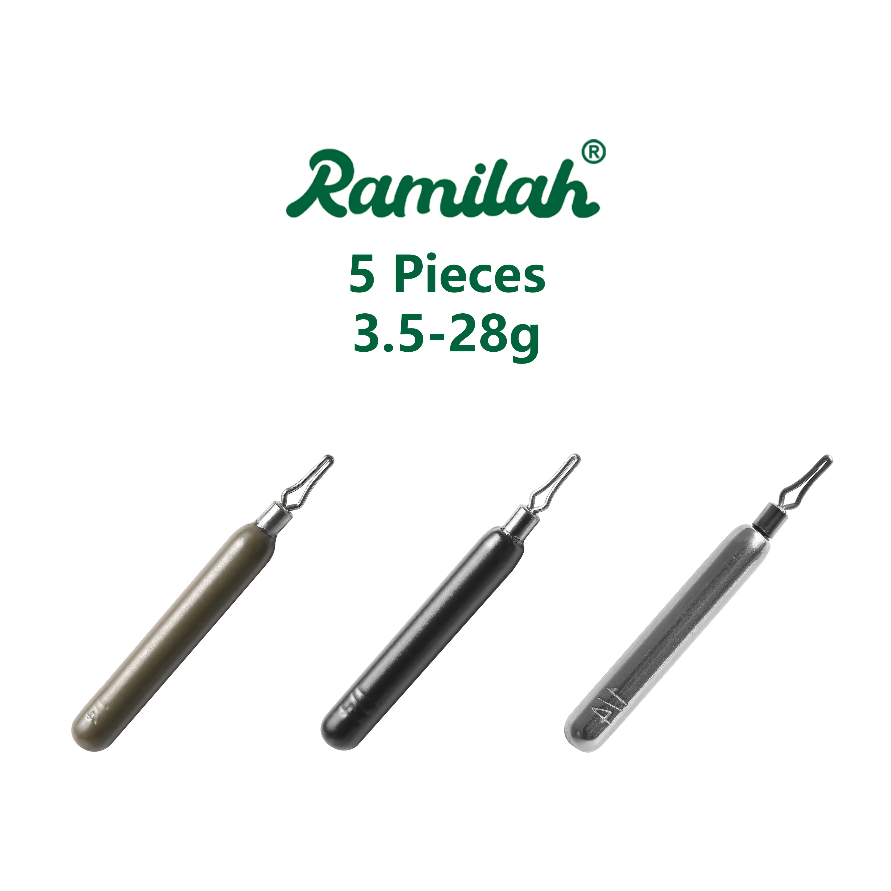 5 sztuk 3 kolory 3,5g-28g Wolframowe obciążniki typu skinny drop shot tuba-kulka akcesoria wędkarskie