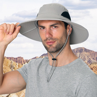 New Sun Protection Fishing Hat Summer Breathable Mesh Camping Hiking Caps Anti-UV Sun Hat Mountaineering Caps Men's Bucket Hat