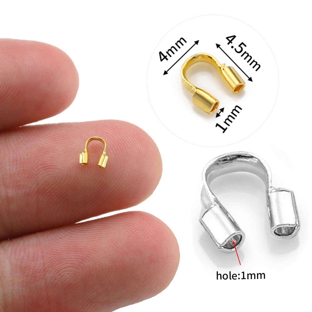 100 pz 200 pz Filo di Rame Guardia Guardiano Protezioni Loop a Forma di U Catenacci Connettore 4.5x4mm per Gioielli FAI DA TE Che Fanno Accessori