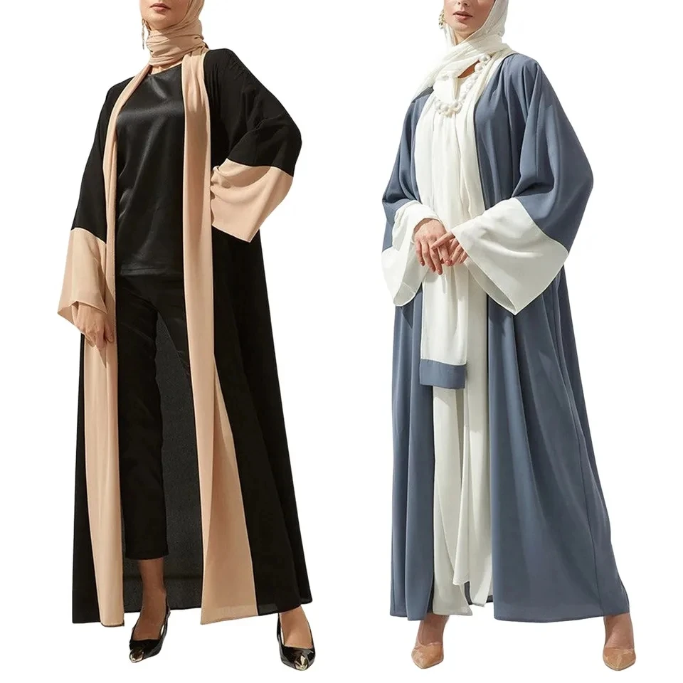 

Ramadan Arabic Muslim Women Hijab Modest Dress Elegant Dubai Plain Abaya Islamic Clothing Middle East Turkey Arab Cardigan Robe