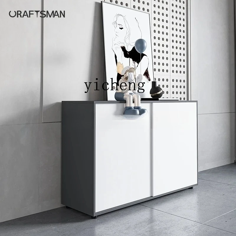 B6-   Multifunctional Combination File Cabinet Data Archive Cabinet Sliding Door Low Cabinet