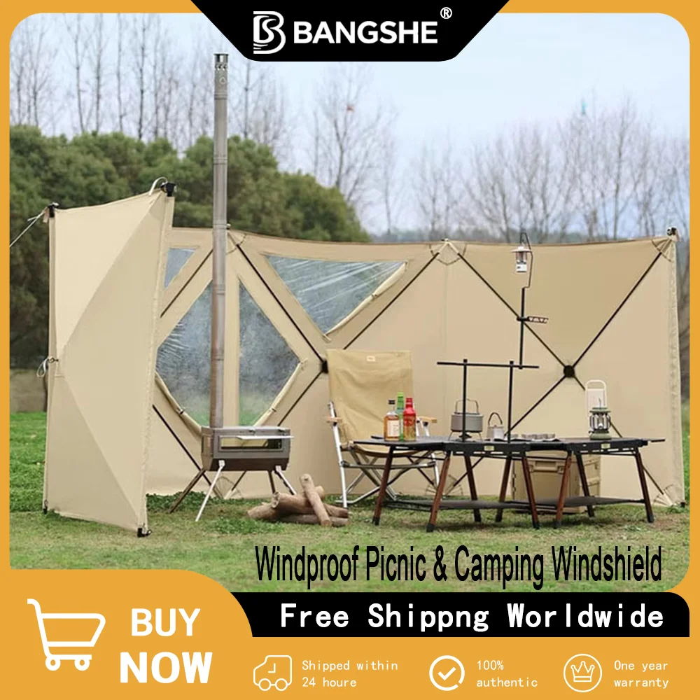 Windproof Folding Gas Stove for Camping, Multi-Purpose Wind Shelter for Picnics and Outdoor Cookouts, Durable Design