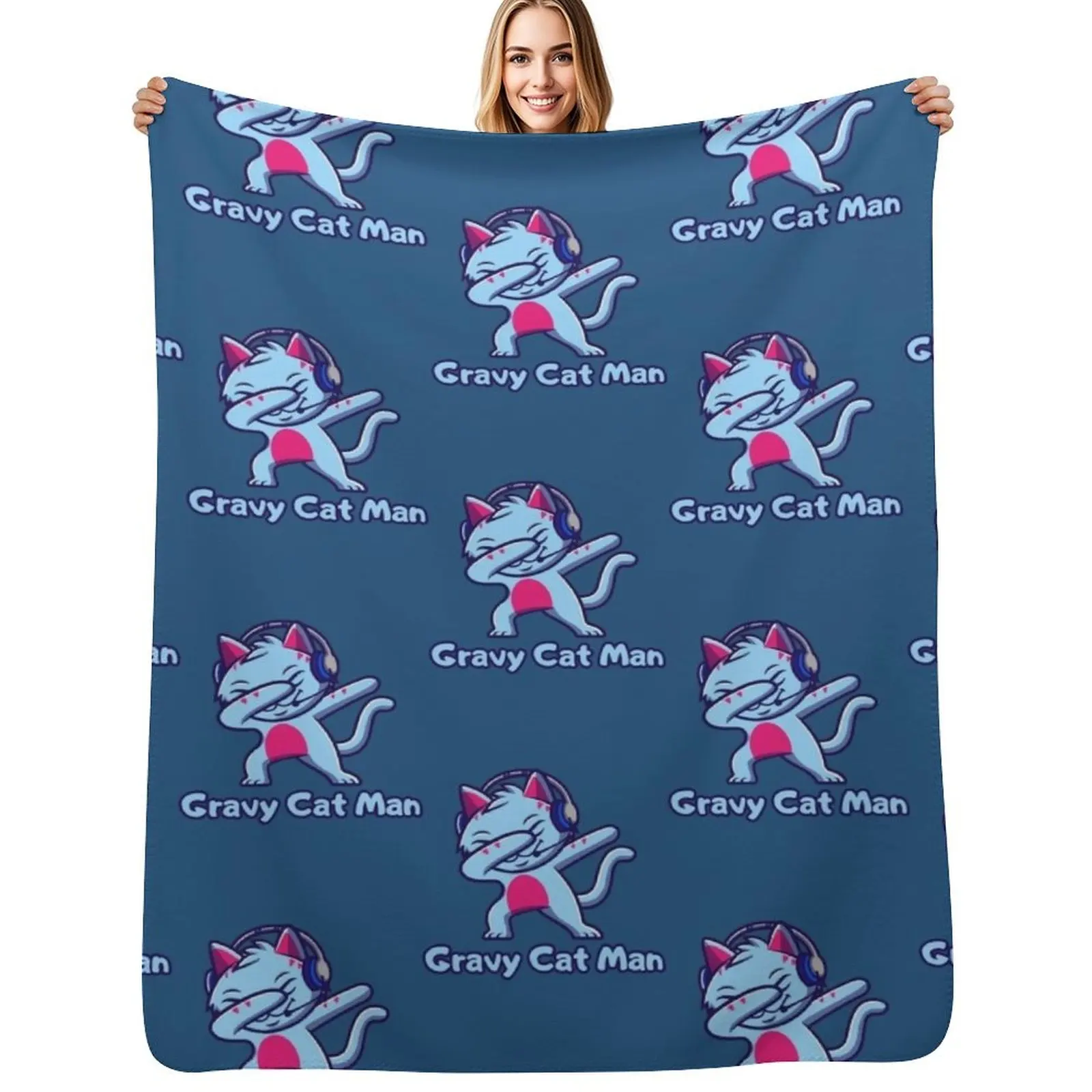 

Gravycatman Dabbinggaming Kids Throw Blanket Stylish Decor Blanket Gift for Friends Roommate