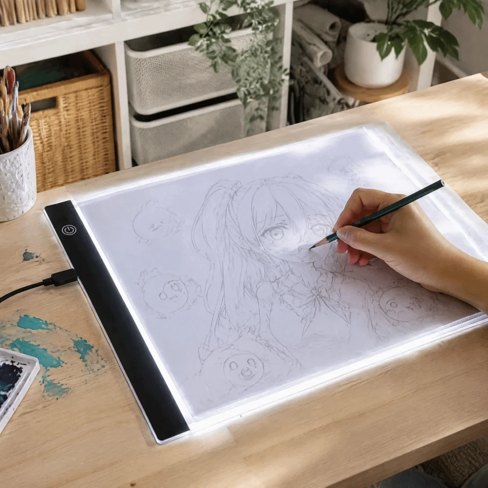 Three Level Dimmable Led Light Pad Eye Protection Brightness Adjustable Drawing Board Light-transmitting A4/A5
