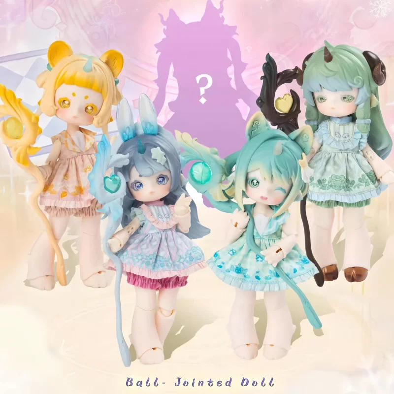 

New Penny'S Box Antu Cute Beast Magic Series Blind Box 1/6 Bjd Ball Jointed Doll Beast Body Anime Movable Figure Trendy Xmas Toy