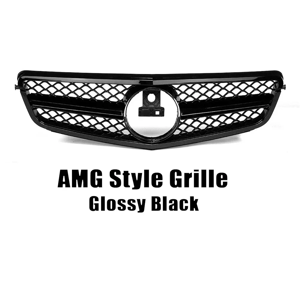 XVIP AMG Stijl Voorbumper Grille Voor Mercedes Benz C-Klasse W204 2008-2014 C180 C200 C350 S204 Glanzend Zwart GTR Stijl Grille