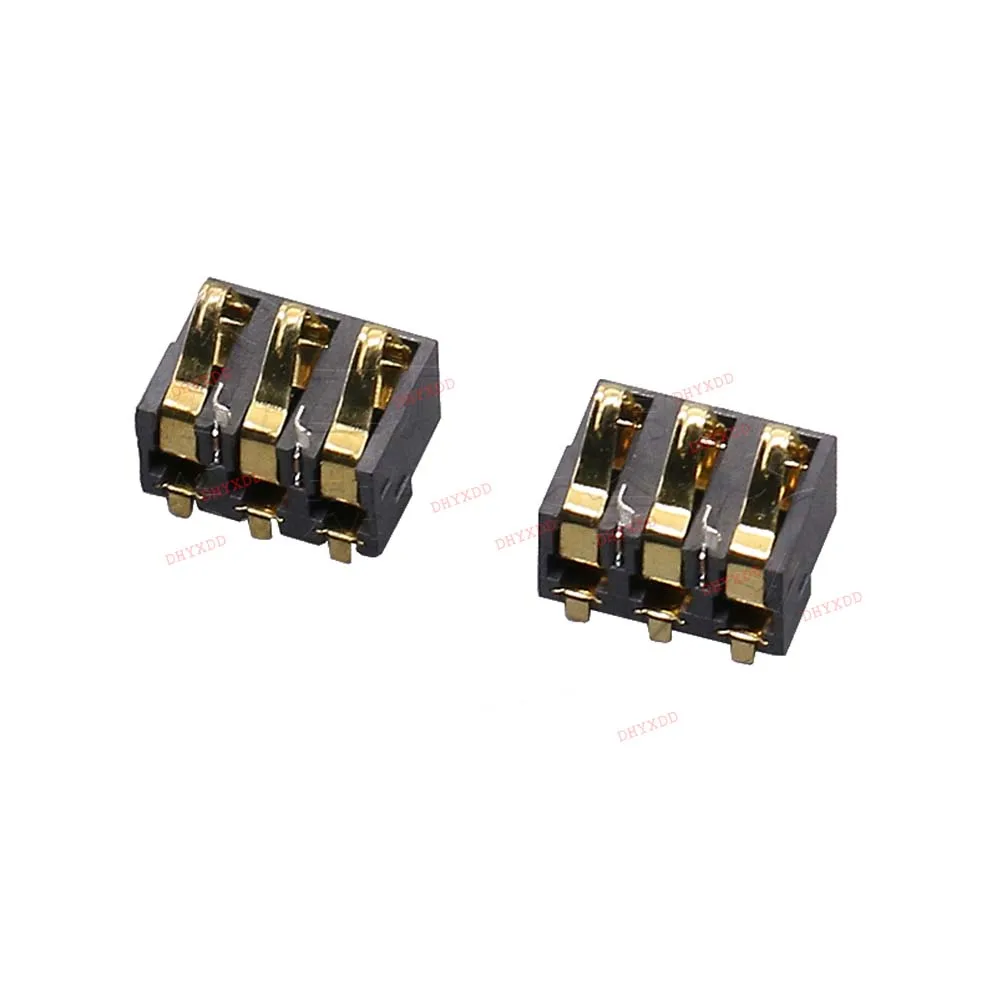 10Pcs 3.0 Spacing 68 Battery Holder 3P Shrapnel Type Battery Connector Mobile Phone Battery Contact Plate Height Of 6.8MM