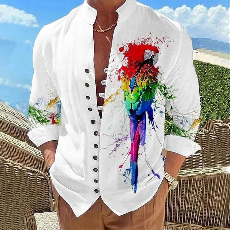 Camisa de manga larga para hombre, camisa informal que combina con todo, Top de manga larga con solapa de un solo pecho, ropa de calle, 2024