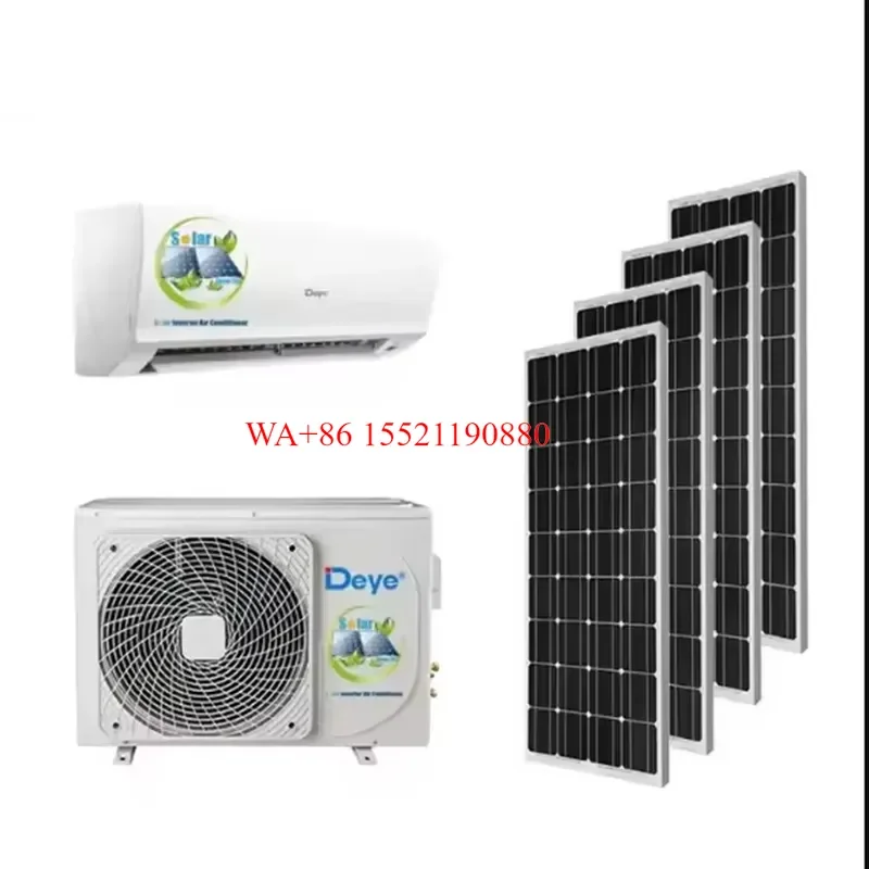 WMWMNU for Musian Solar Air Conditioner 12000 18000 24000 BTU Cooling Heating Complete Kit with Panels and Battery for Home