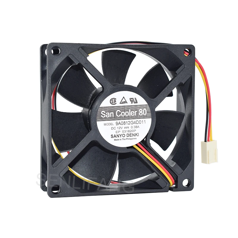 Well Tested Cooler For SANYO 8CM 8025 DC12V 0.38A 9A0812G4D011 Cooling Fan