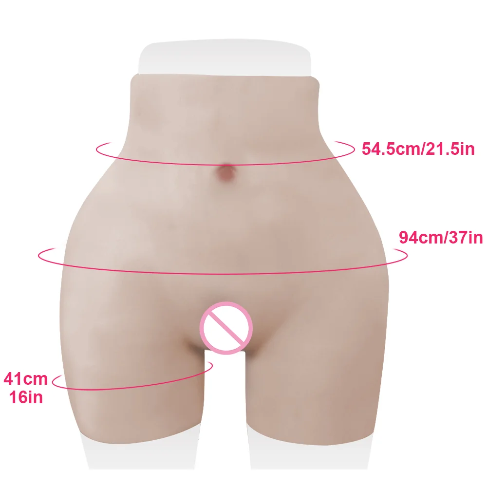 KnowU Silicone Pant with Fake Vagina Cosplay Costumes Underwear Panties Thick Hip Pants for Drag Queen Crossdresser Transgender