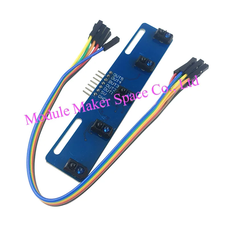 وحدة استشعار تتبع الخطوط ذات 5 قنوات، مجموعة TCRT5000 IR لروبوت السيارة الذكية، تلقائي عالي الدقة #2