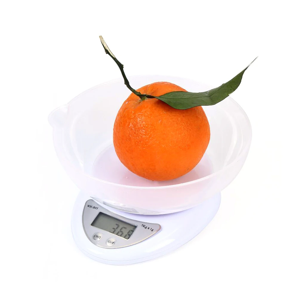 

Household Kitchen Electronic Scale 5Kg 1G High Precision Food Baking Scale With Detachable Bowl Lcd Display Tare